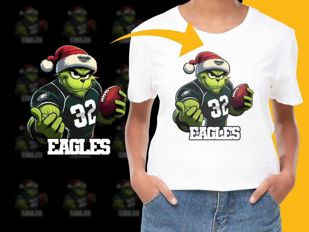 Christmas Themed Philadelphia Eagles Grinch PNG File - Teepew