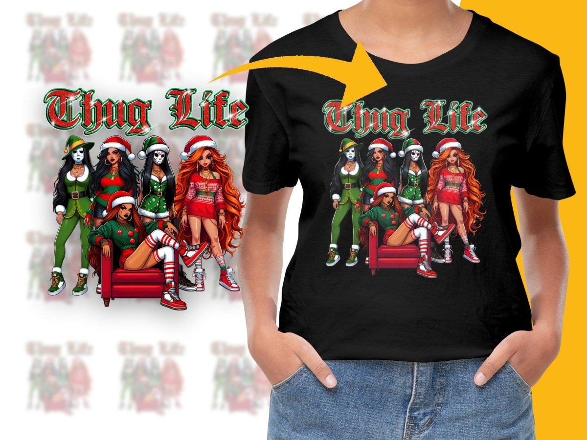 Christmas Thug Life Stylish Festive Crew PNG File - Teepew