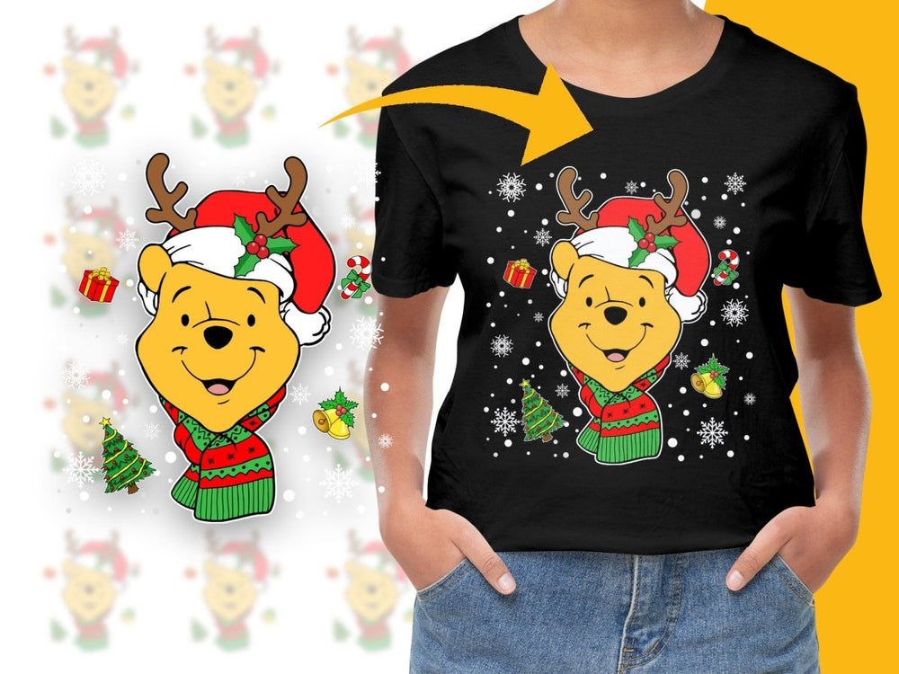 Christmas Winnie the Pooh Design PNG File - Teepew