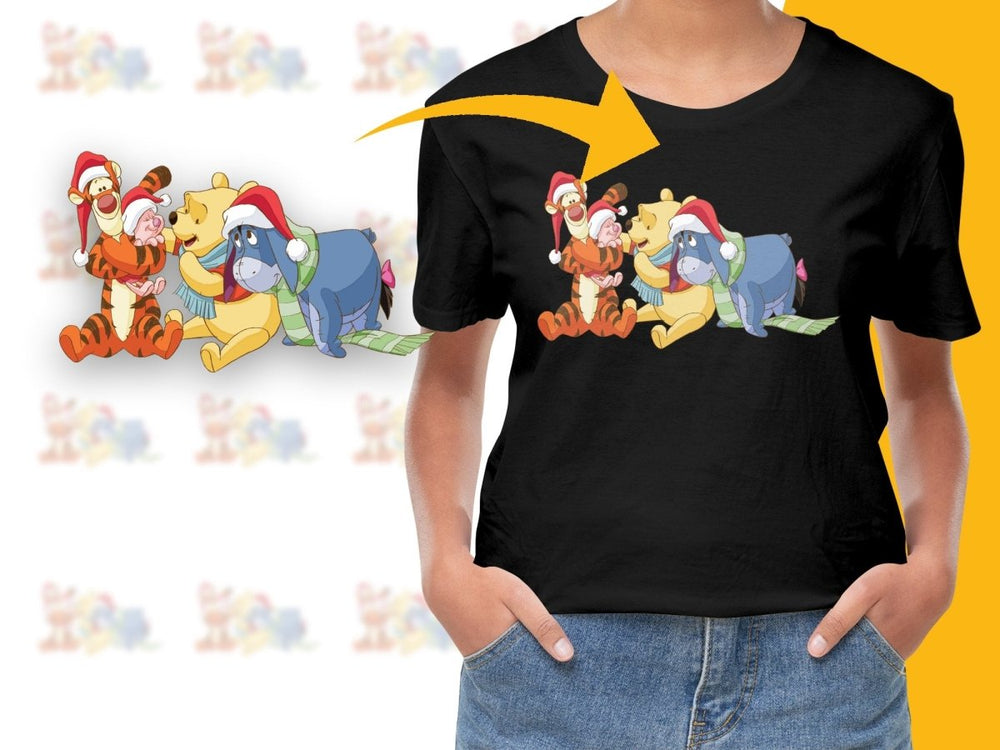 Christmas Winnie - the - Pooh Friends PNG File - Teepew