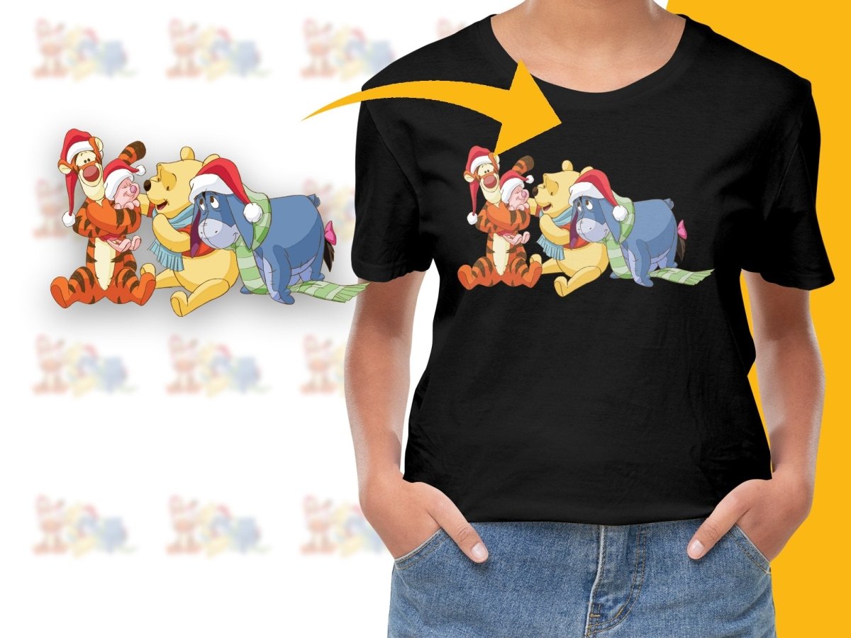 Christmas Winnie - the - Pooh Friends PNG File - Teepew
