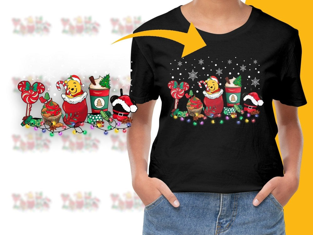 Christmas Winnie the Pooh PNG File Holiday Graphic Tees - Teepew