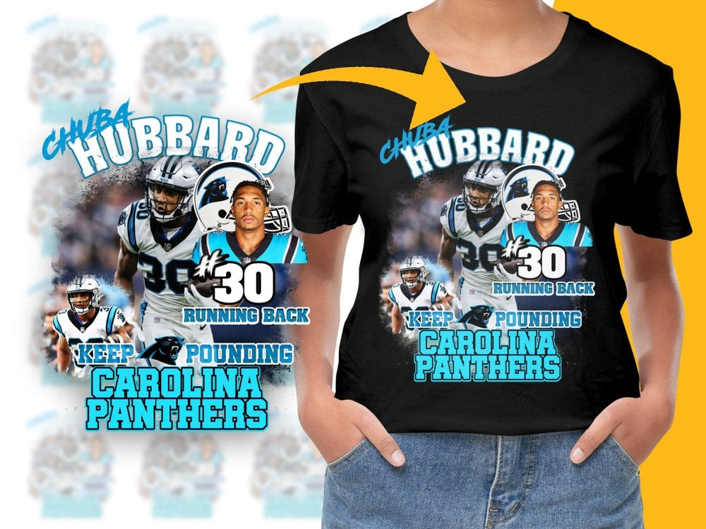 Chuba Hubbard Carolina Panthers No 30 Running Back PNG File - Teepew