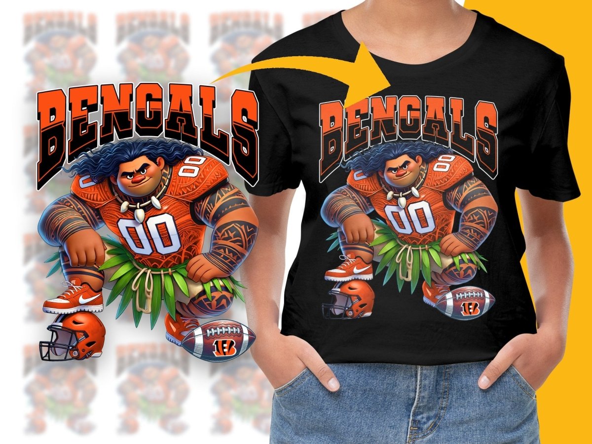 Cincinnati Bengals Moana Inspired Fan Art PNG File - Teepew