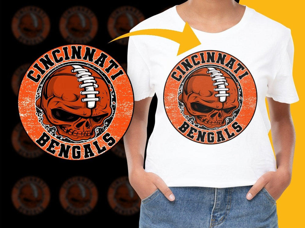Cincinnati Bengals Skull Graphic PNG File - Teepew