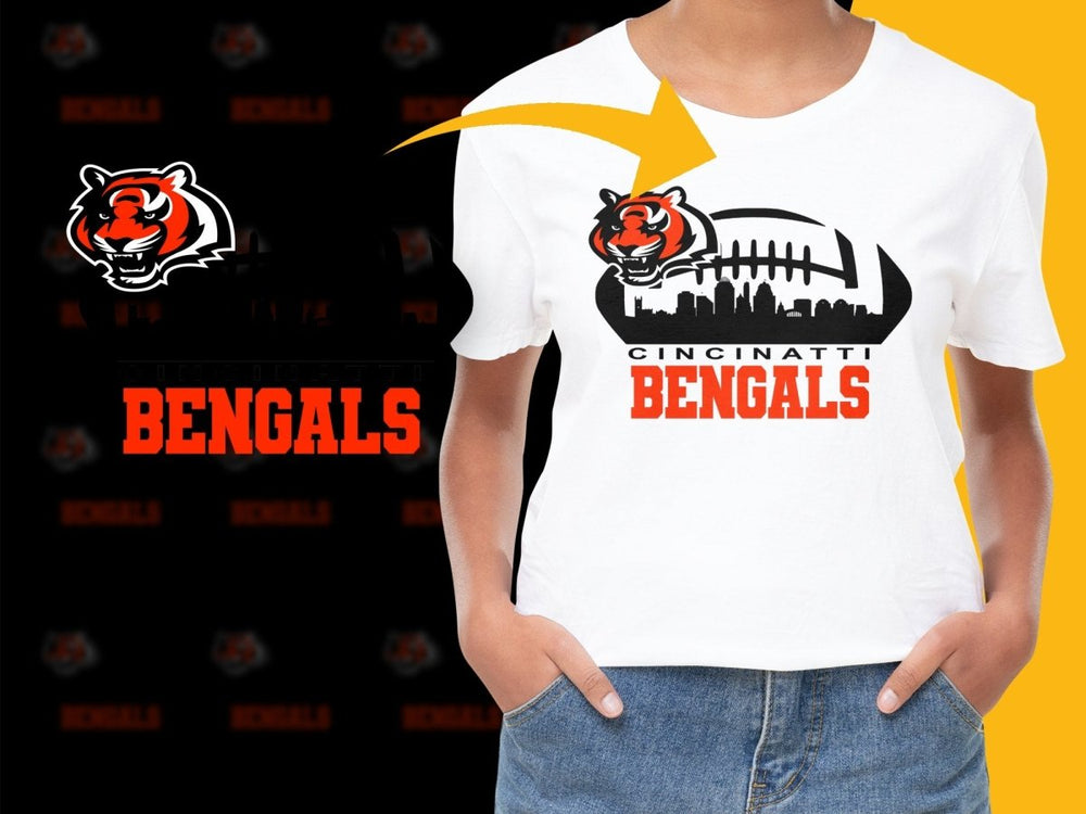 Cincinnati Bengals Skyline Art Graphic PNG File - Teepew