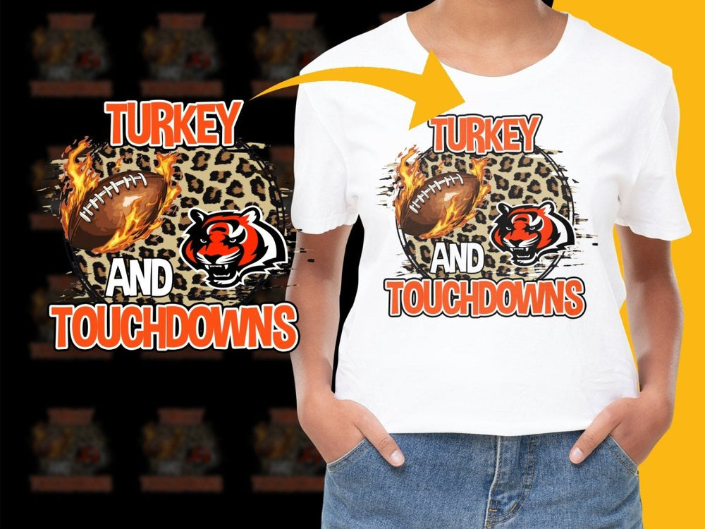 Cincinnati Bengals Turkey Touchdowns Thanksgiving PNG File - Teepew