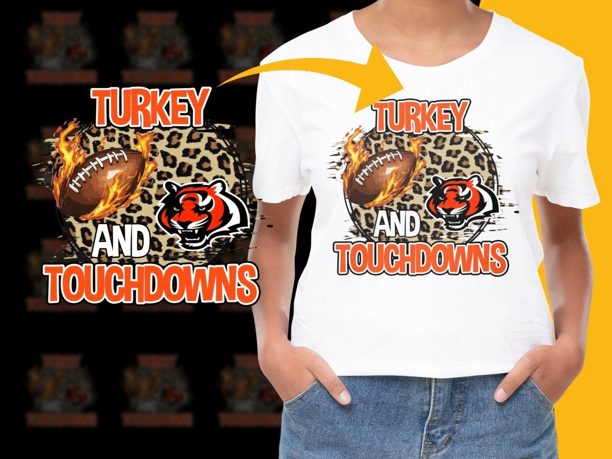 Cincinnati Bengals Turkey Touchdowns Thanksgiving PNG File - Teepew