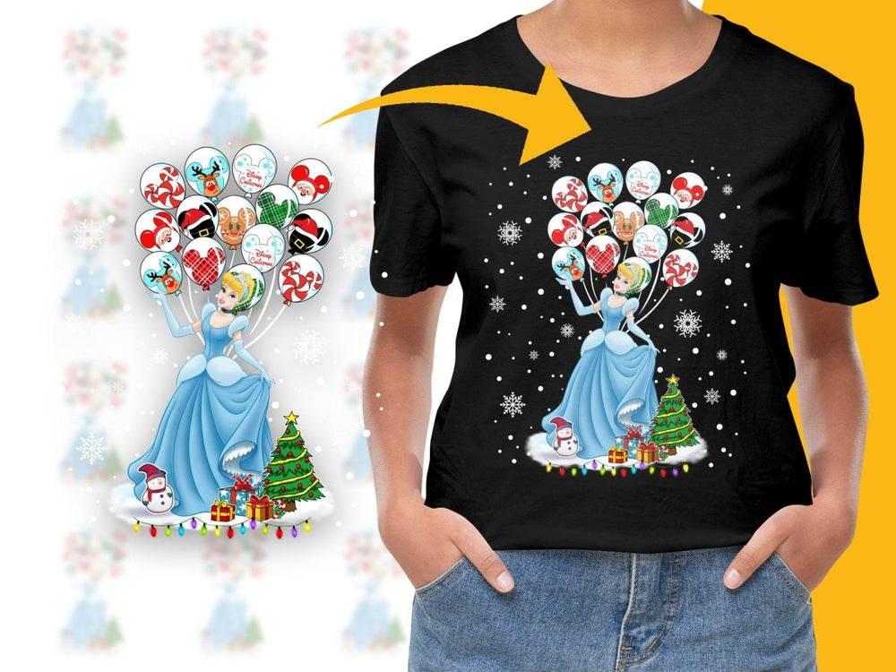 Cinderella Christmas Themed Festive Graphic PNG File - Teepew