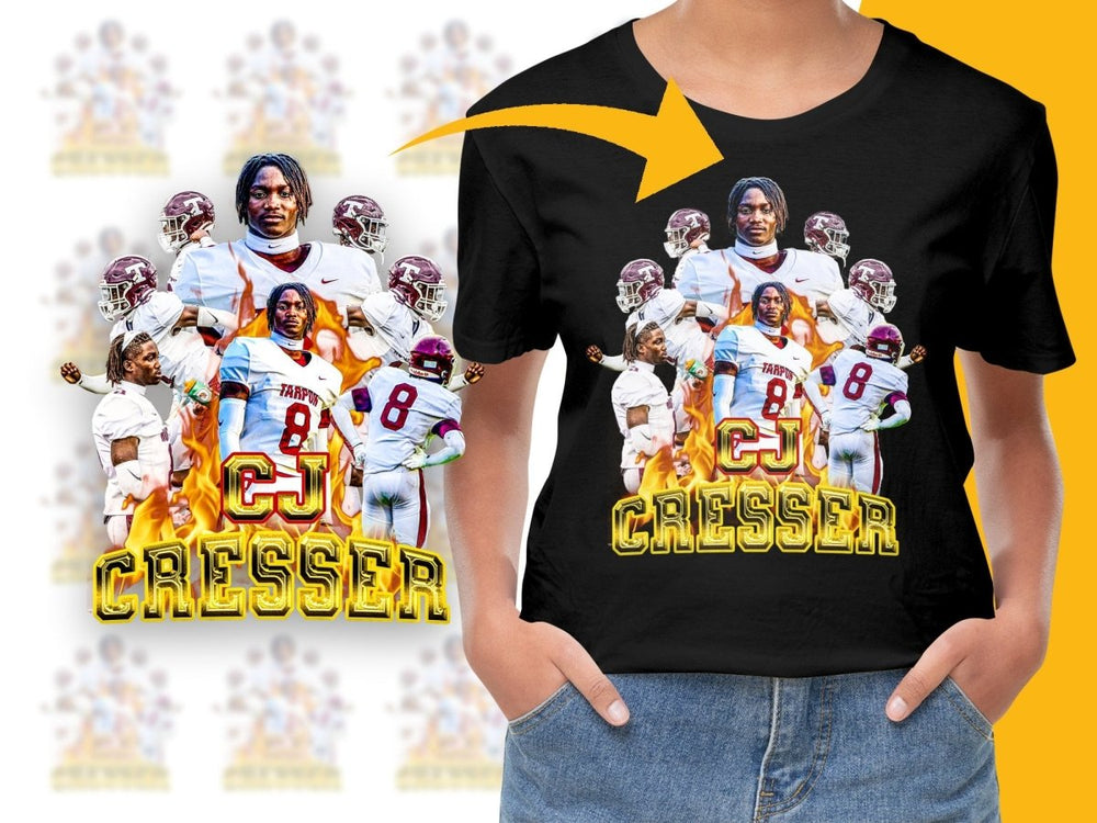 CJ Cresser Football Star Bootleg Design PNG File - Teepew