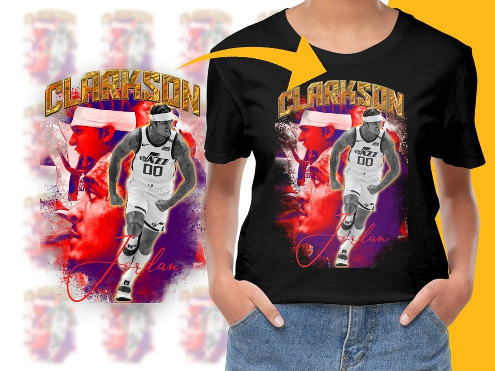 Clarkson Jordan Utah Jazz Basketball Star Bootleg PNG File - Teepew