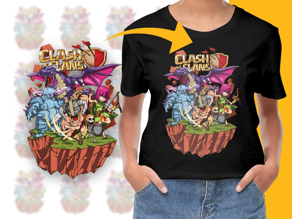 Clash of Clans Characters Battle Epic Graphic PNG File - Teepew