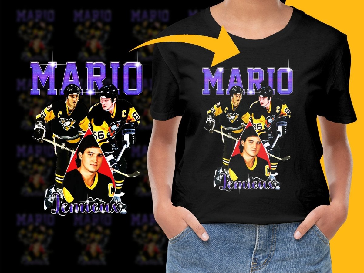 Classic Mario Lemieux Pittsburgh Penguins Hockey PNG File - Teepew