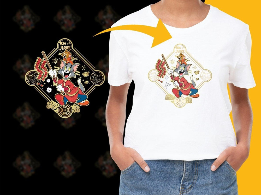 Classic Playful Tom and Jerry Graphic PNG File - Teepew