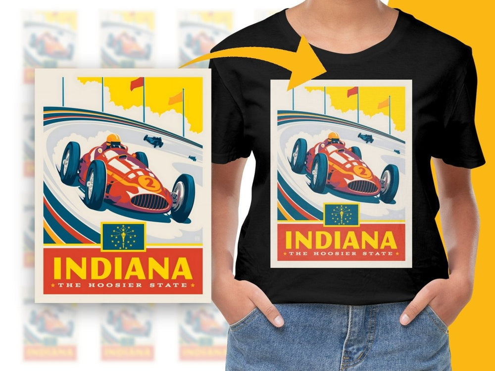 Classic Racing Indiana The Hoosier State Png Digital Download - Teepew