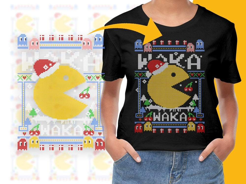 Classic Retro Pac - Man Christmas Design PNG File - Teepew