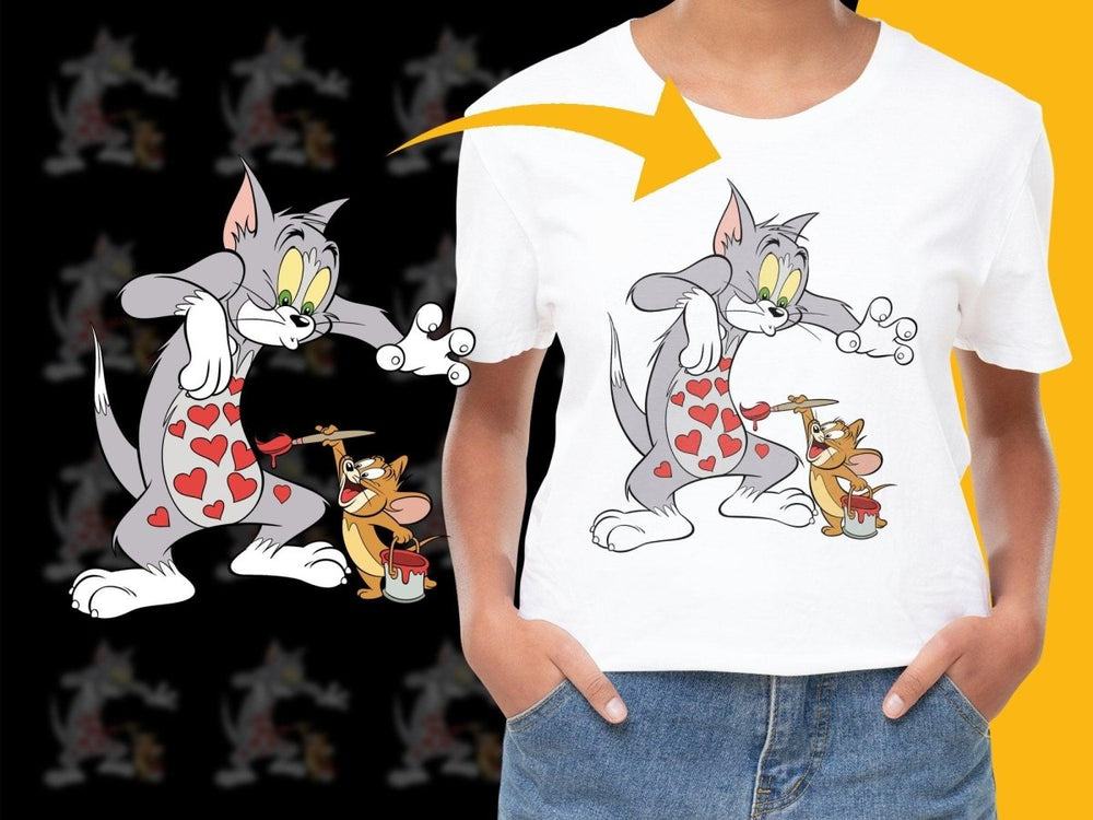 Classic Tom and Jerry Cartoon Fun PNG File - Teepew
