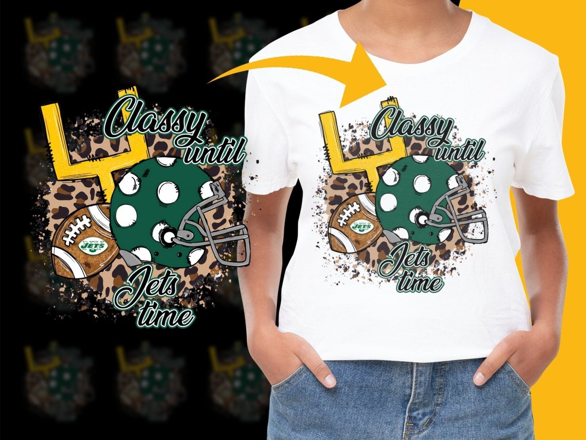 Classy Until Jets Time Graphic Football PNG File - Teepew