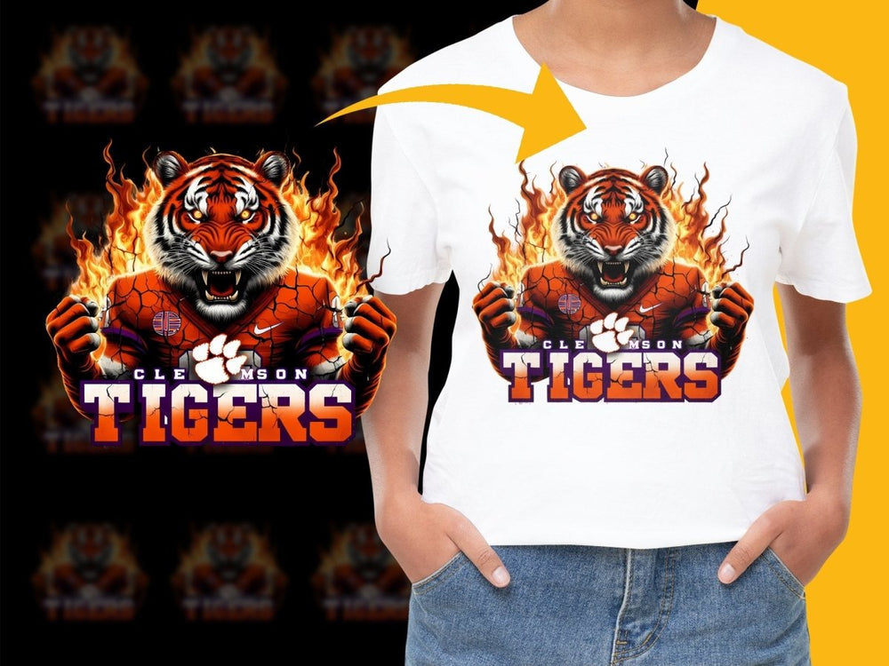 Clemson Tigers Fiery Mascot PNG Fileproduct - Teepew