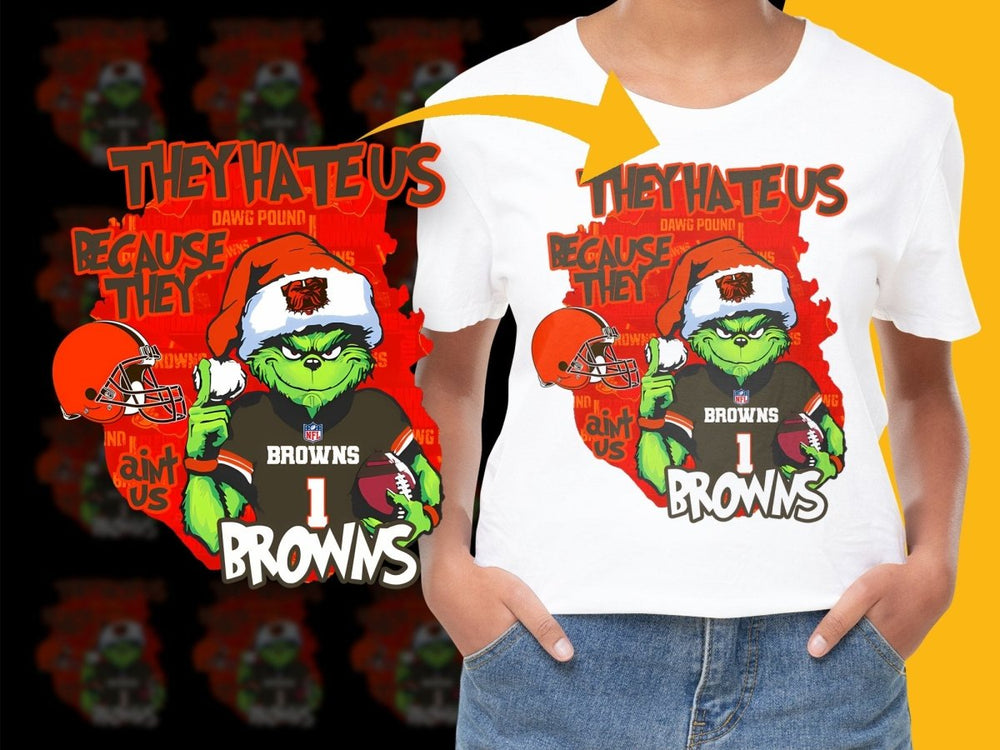 Cleveland Browns Grinch Christmas Themed PNG File - Teepew