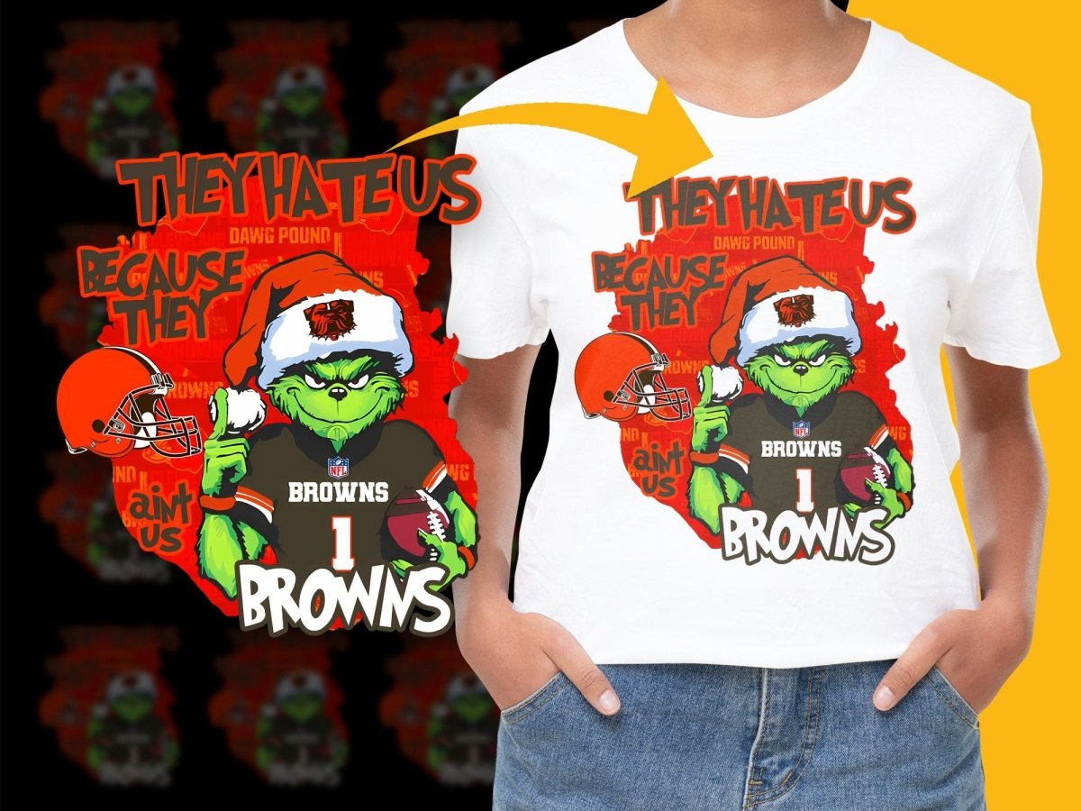 Cleveland Browns Grinch Christmas Themed PNG File - Teepew