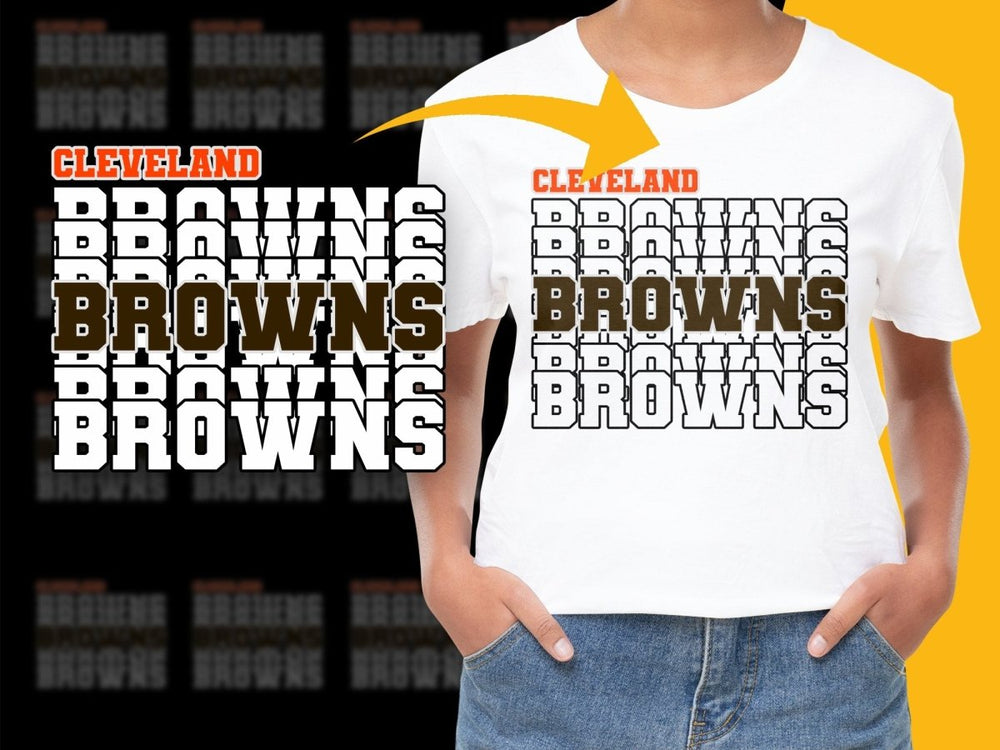 Cleveland Browns Multilayer Text Design PNG File - Teepew