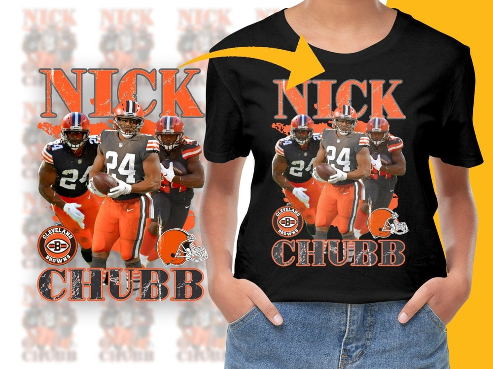Cleveland Browns Nick Chubb Graphic Print PNG File - Teepew