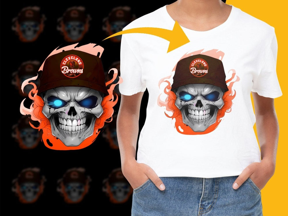 Cleveland Browns Skull Design Graphic PNG File - Teepew
