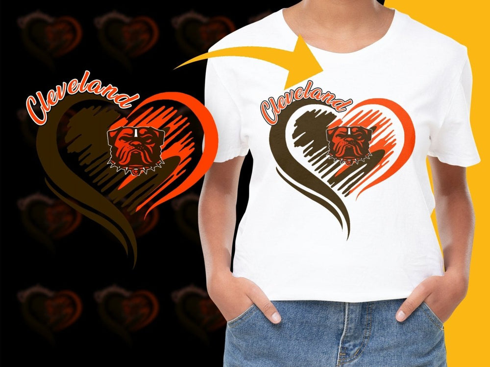 Cleveland Heart Design Bulldog Logo PNG File - Teepew