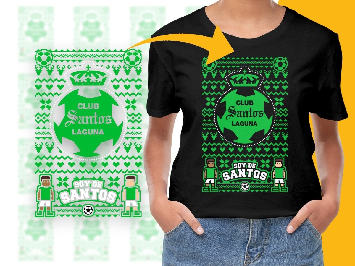Club Santos Laguna Pixel Art Christmas PNG File - Teepew