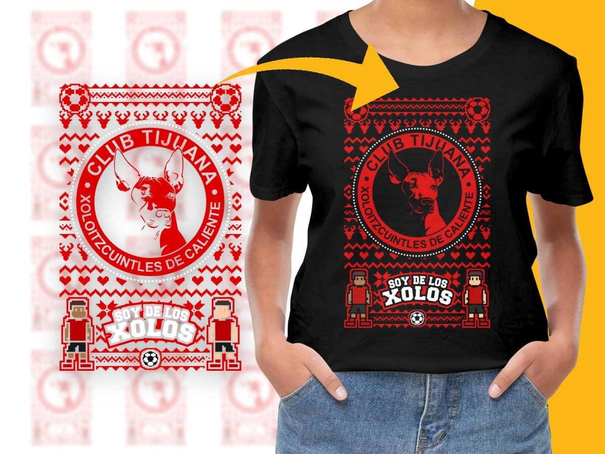 Club Tijuana Christmas Xoloitzcuintles De Caliente PNG File - Teepew