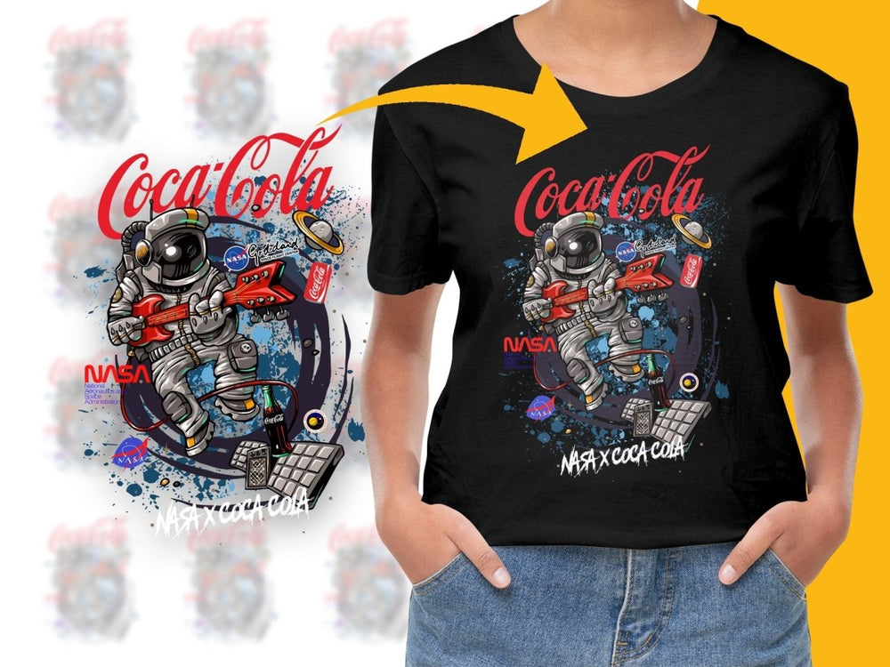 CocaCola NASA Astronaut Playing Guitar Graphic PNG File - Teepew