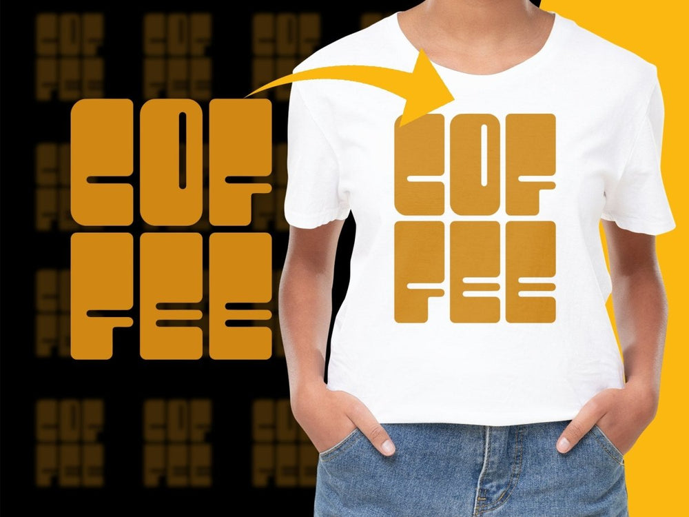 CoFee Retro Logo Design Casual Fashion PNG File - Teepew
