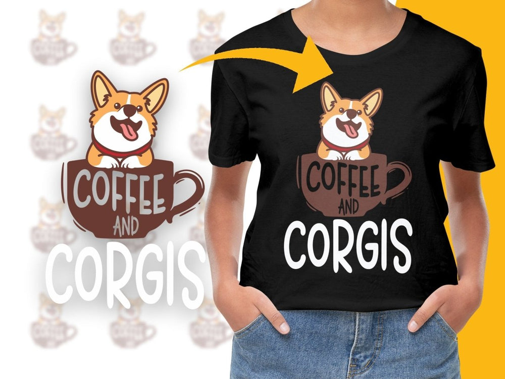 Coffee and Corgis Graphic PNG File - Teepew
