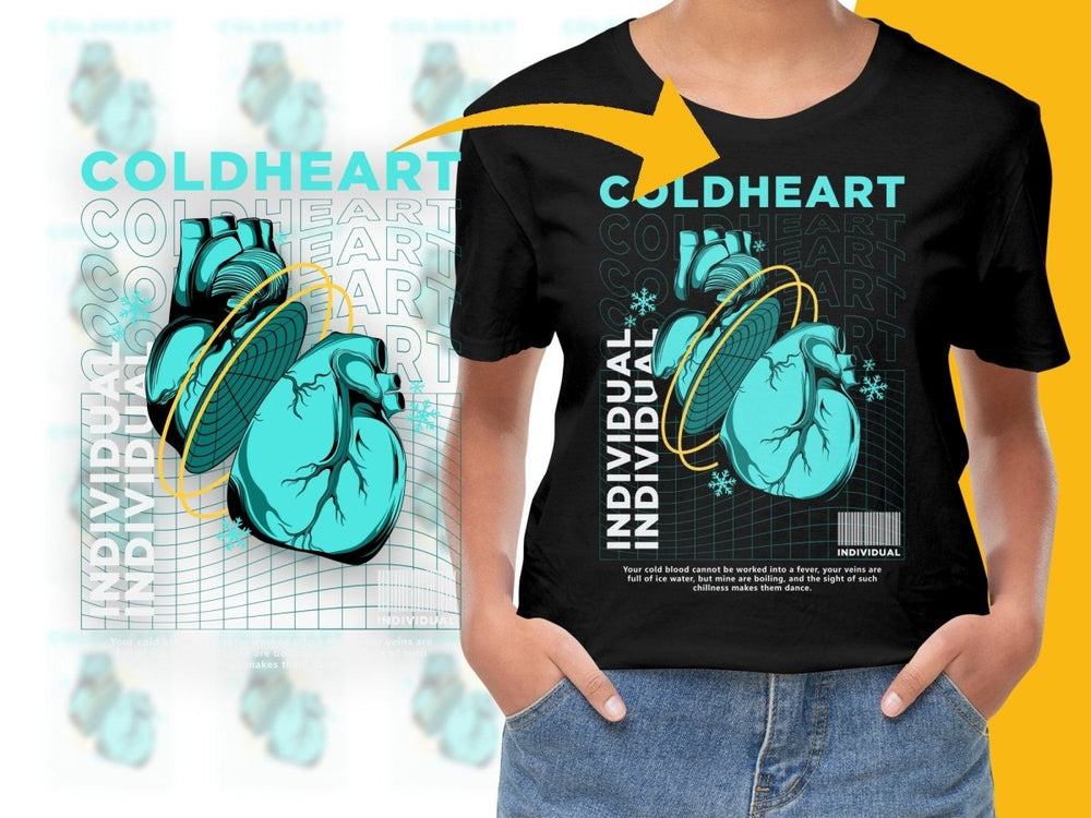 Coldheart Graphic Design Heartbeat Art PNG File - Teepew