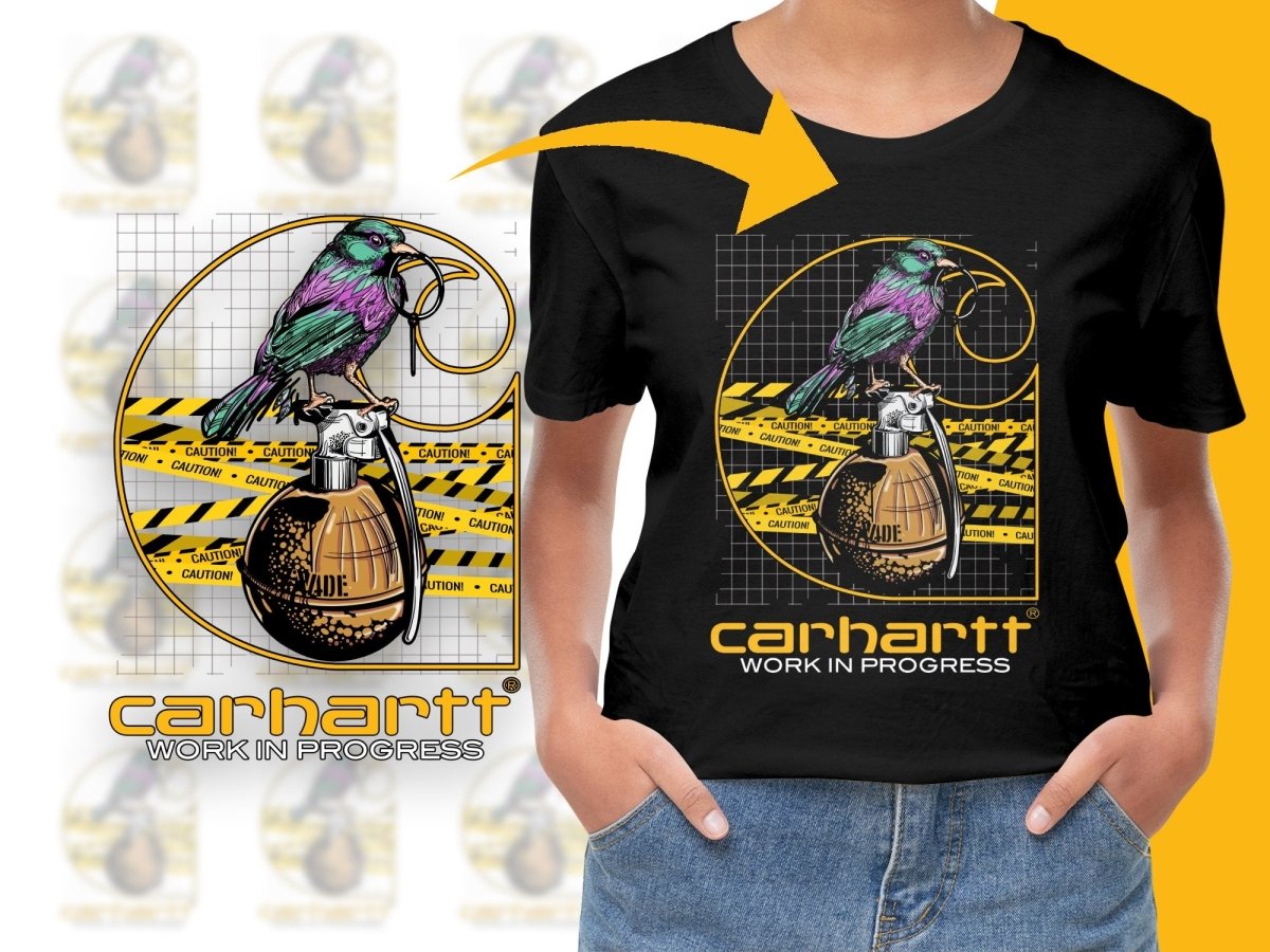 Colorful Bird on Grenade PNG File - Teepew