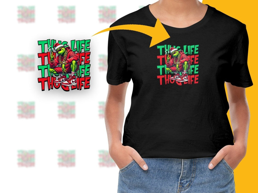 Colorful Graphic Thug Life Red Green Animated PNG File - Teepew