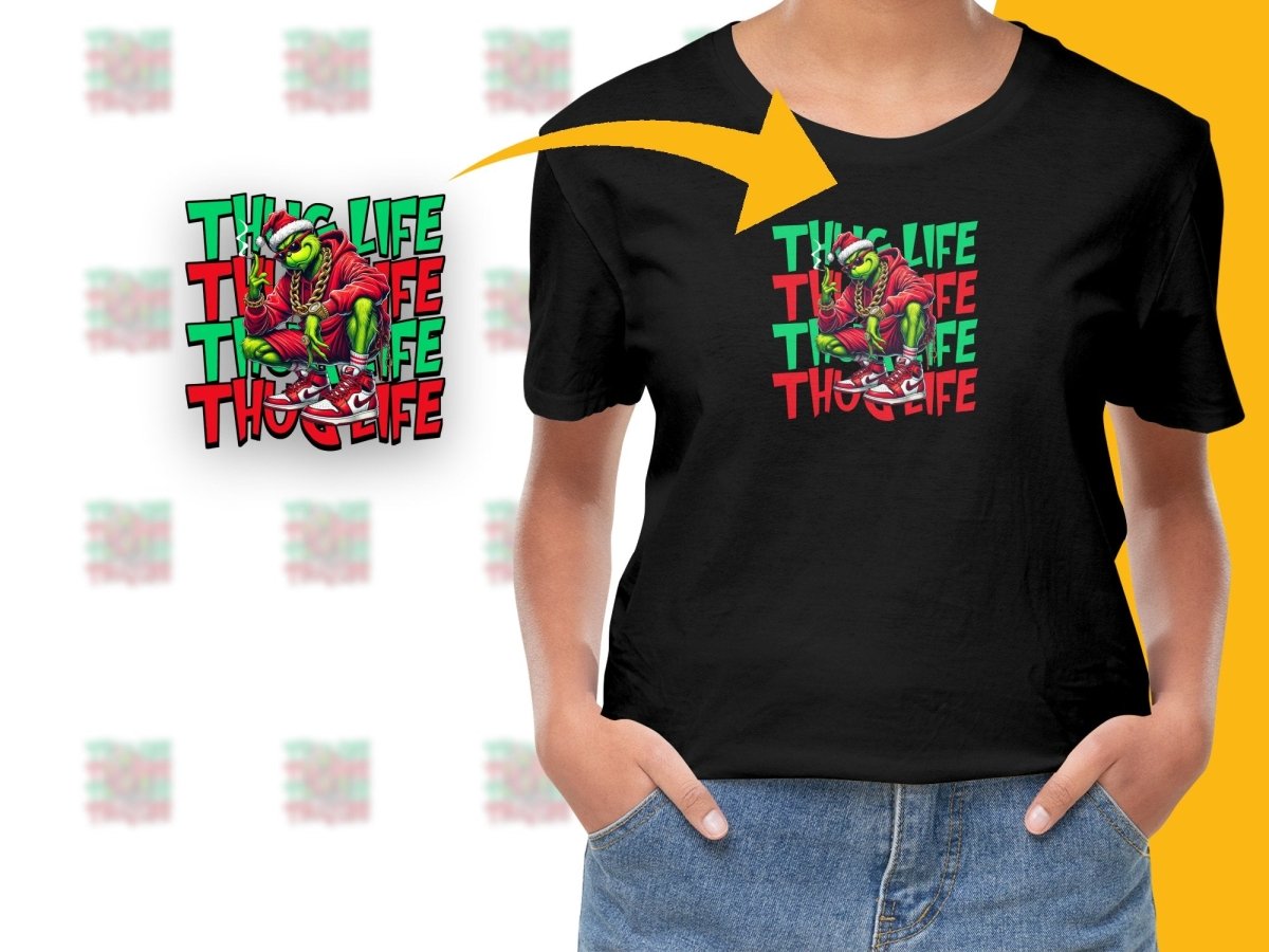 Colorful Graphic Thug Life Red Green Animated PNG File - Teepew