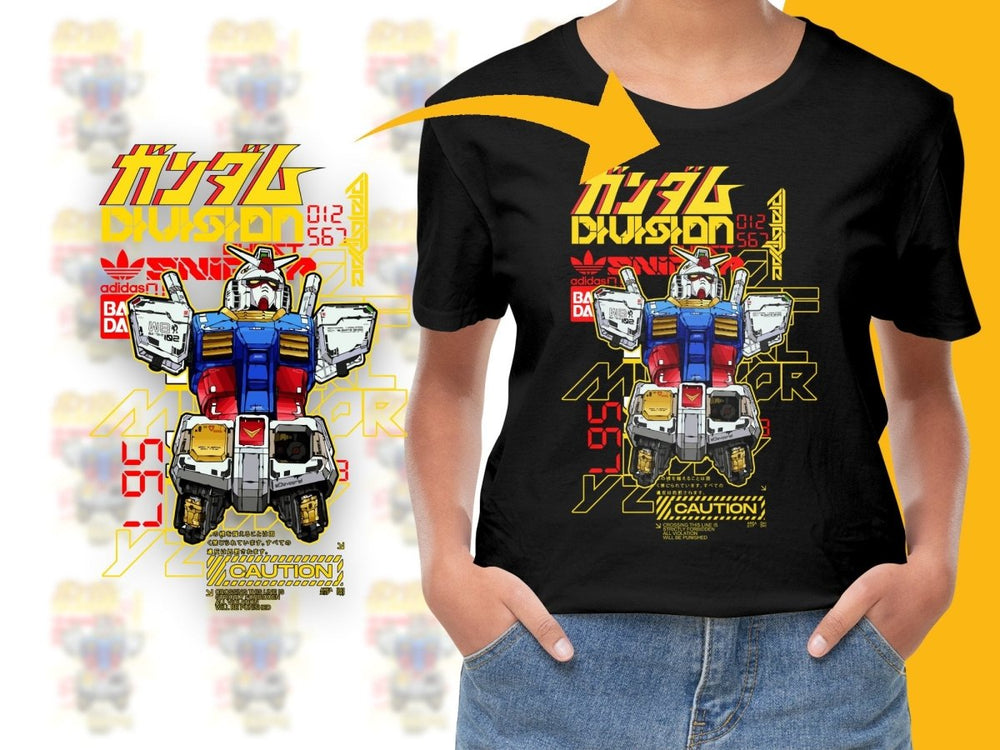 Colorful Gundam Graphic Design Anime Style PNG File - Teepew