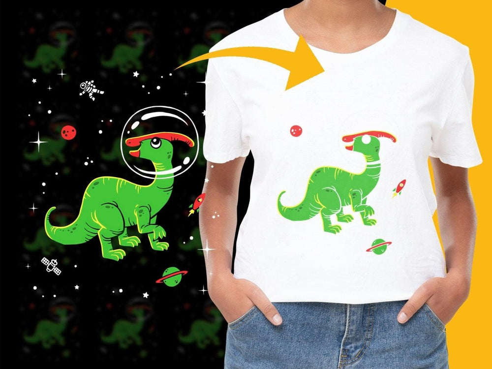 Colorful Parasaurolophus in Outer Space PNG File - Teepew