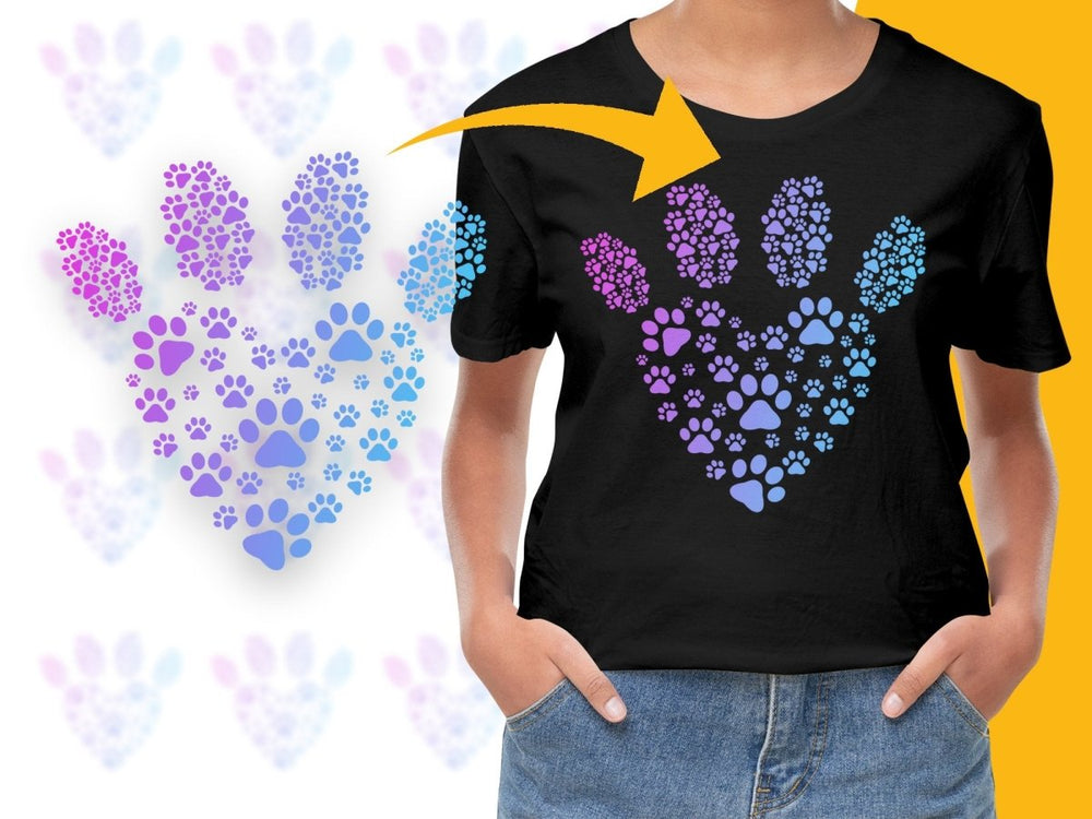 Colorful Paw Print Design for Dog Lovers PNG File - Teepew