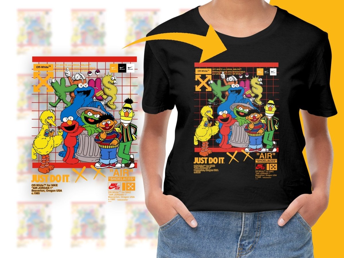Colorful Streetwear Featuring Iconic Sesame Street Characters PNG File - Teepew
