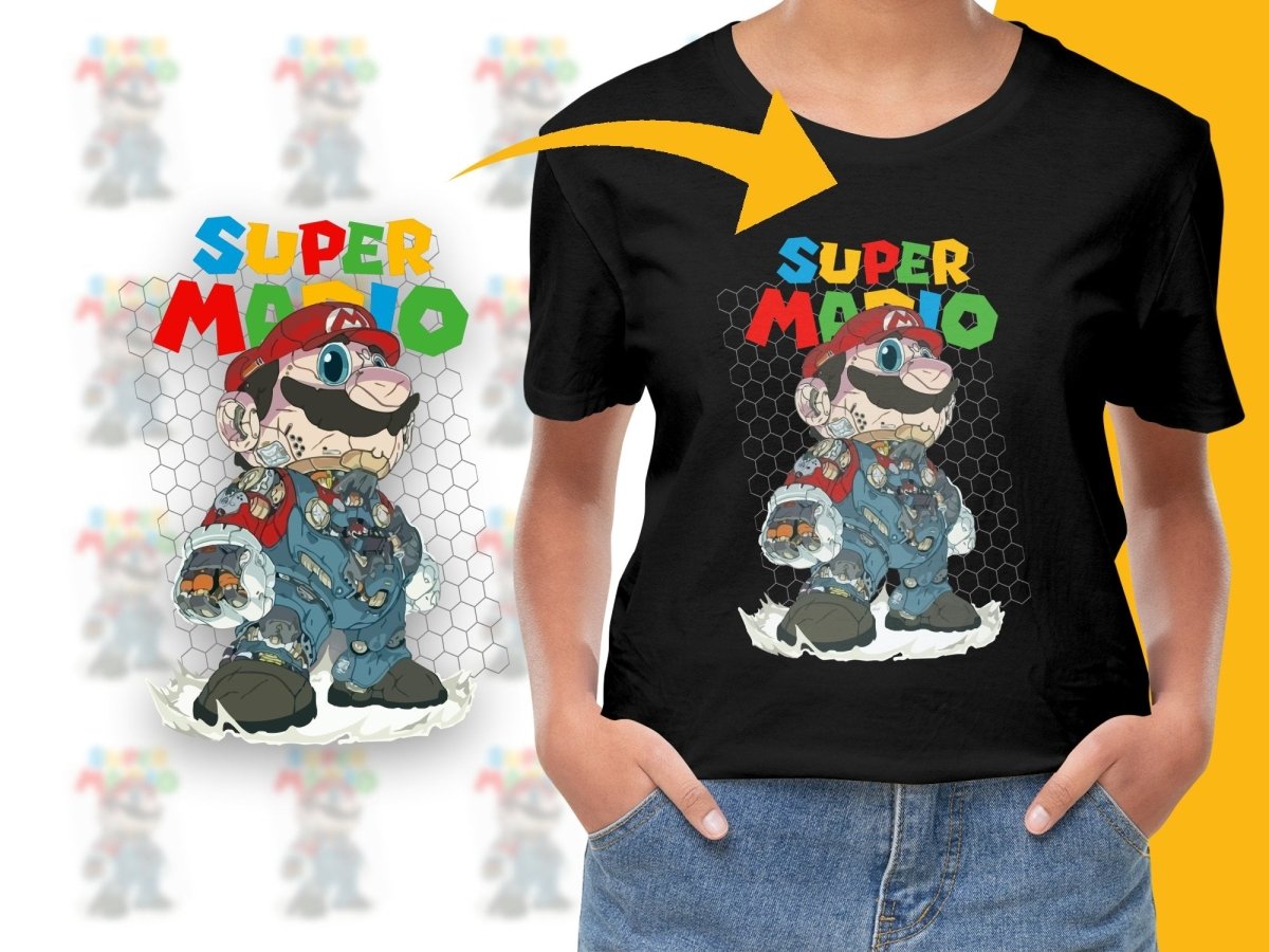 Colorful Super Mario Robot Graphic PNG File - Teepew
