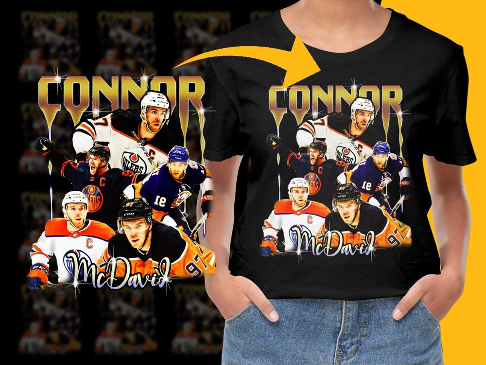 Connor McDavid Edmonton Oilers Ice Hockey Fan PNG File - Teepew