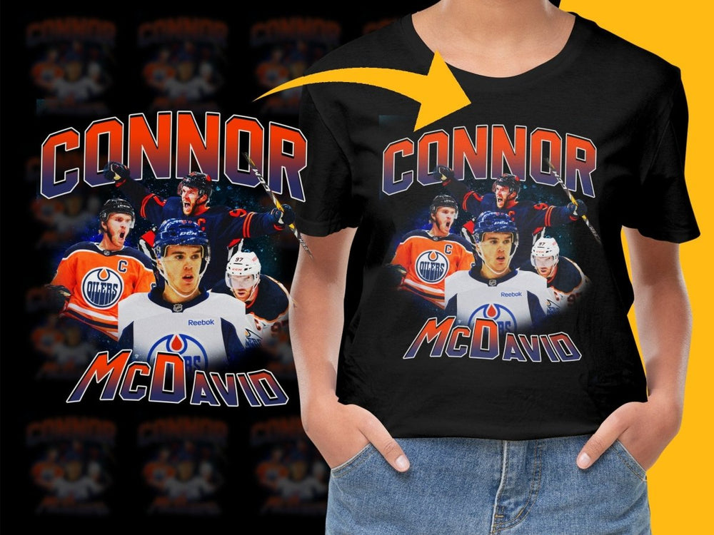 Connor McDavid Edmonton Oilers Themed Graphic PNG File - Teepew
