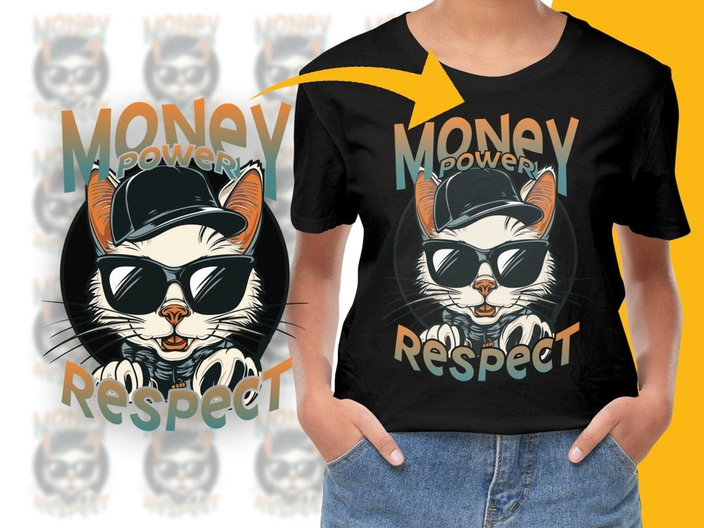 Cool Cat Money Power Respect Graphic PNG File - Teepew