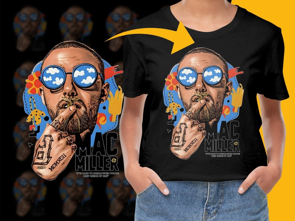 Cool Mac Miller Graphic Design Printed Hip PNG File - Teepew