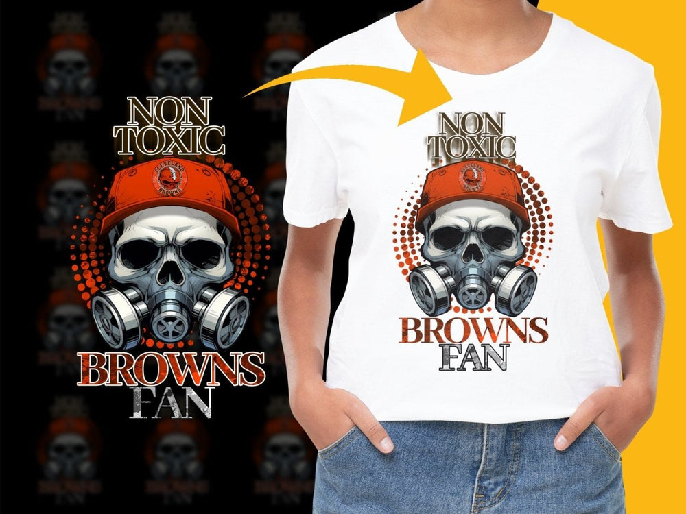 Cool Non Toxic Cleveland Browns Fan Skull PNG File - Teepew