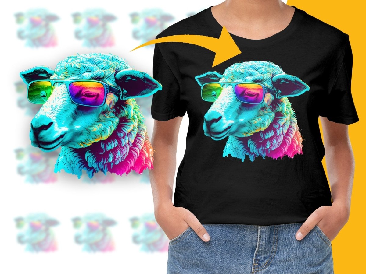 Cool Psychedelic Sheep Graphic Animal Lover PNG File - Teepew