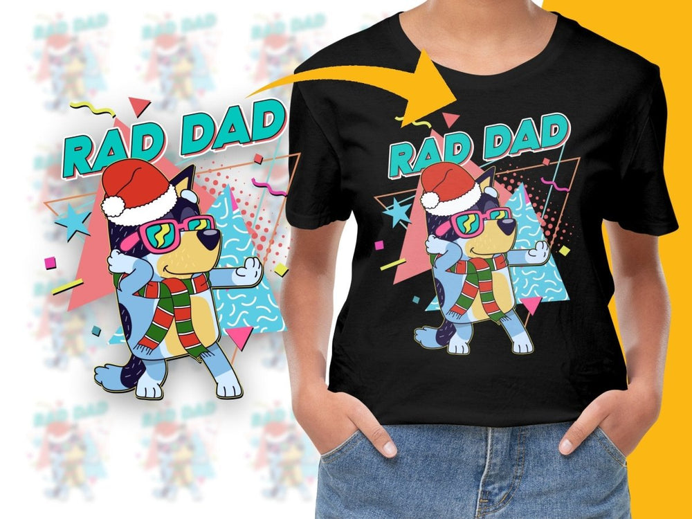 Cool Rad Dad Character Christmas Graphic PNG File - Teepew